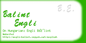 balint engli business card